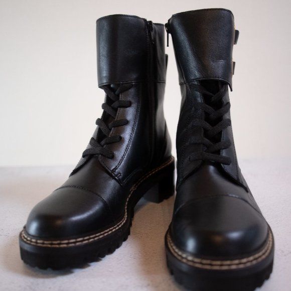 See by Chloe Mallory Leather Combat Boots - Brand New 38.5 - Picture 11 of 11